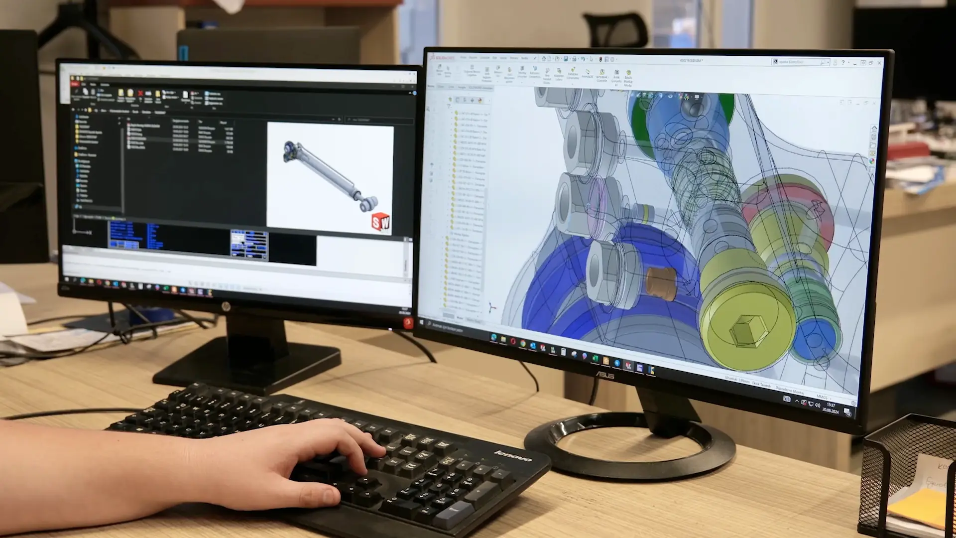 Teilekonstruktion im CAD bei der Özteknik-Entwicklung